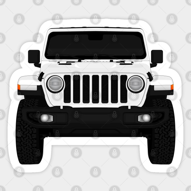 White outlet jeep sticker